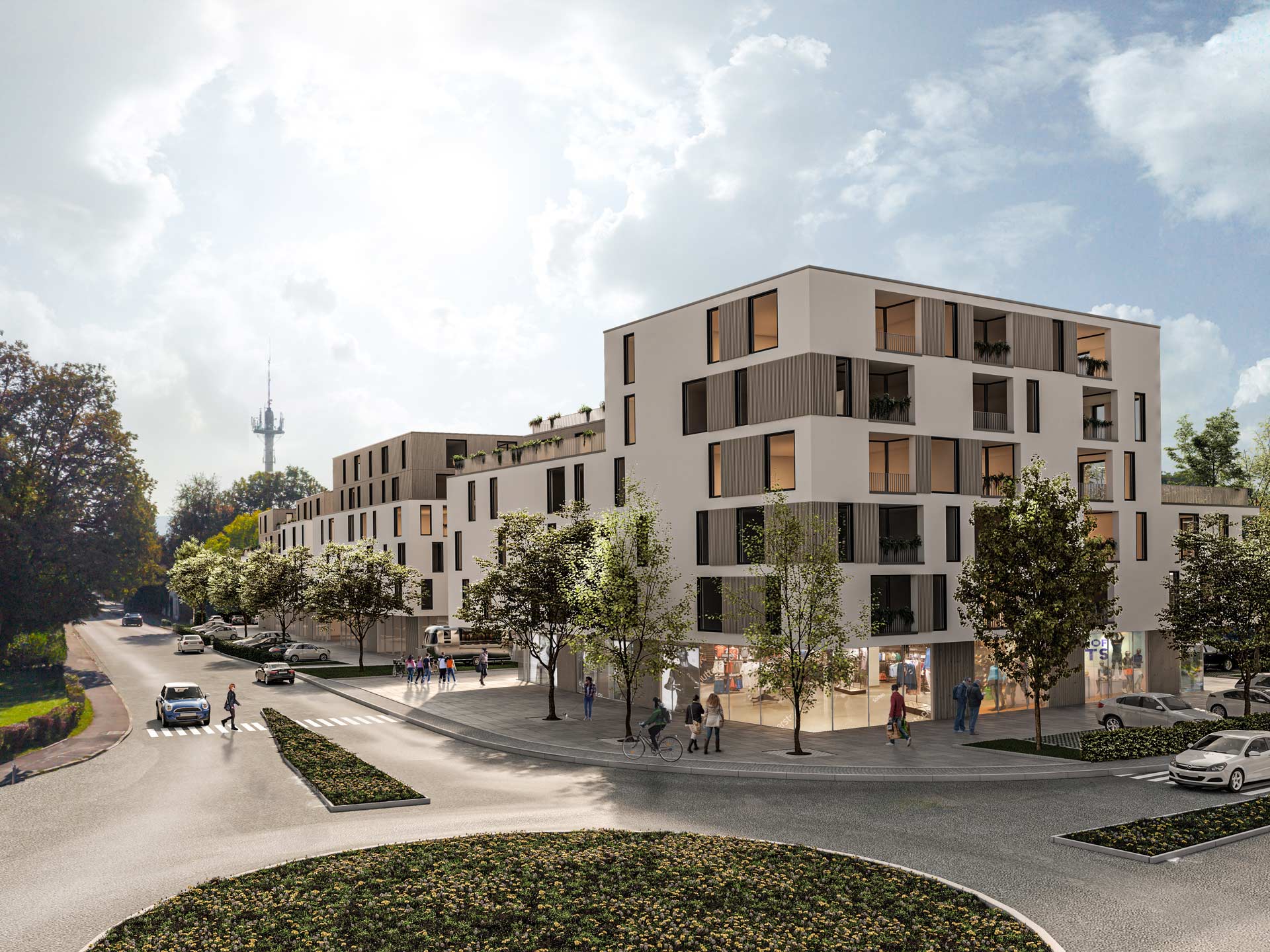 Gebäude am Westend zur Mischnutzung (Studie)