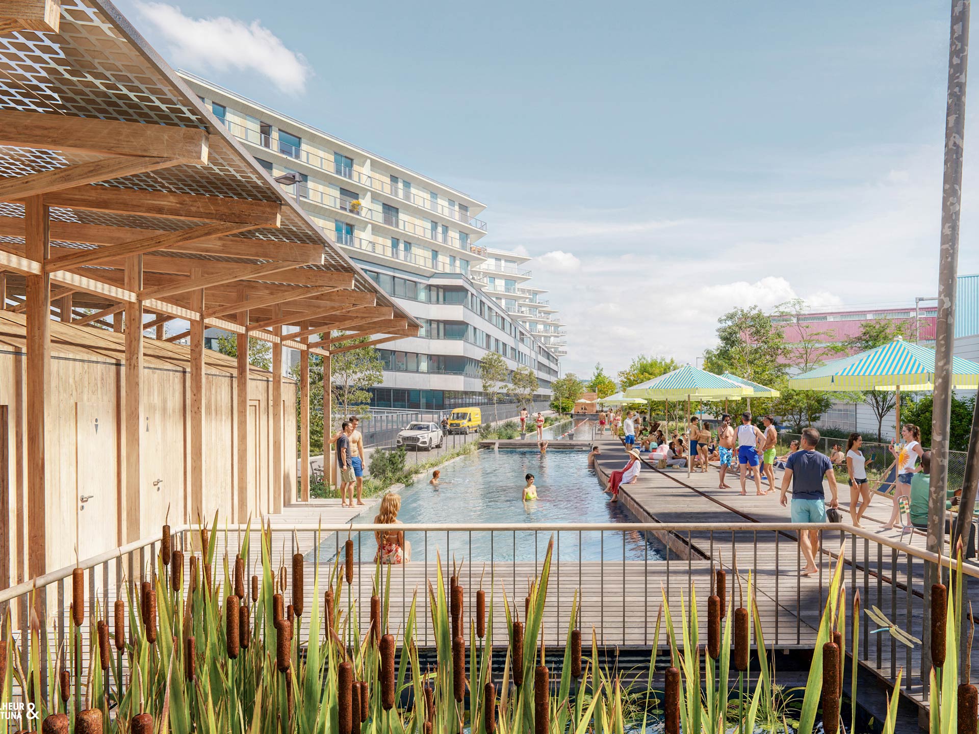 Gleispool Dreispitz: Naturbad auf ehemaligem Industrieareal